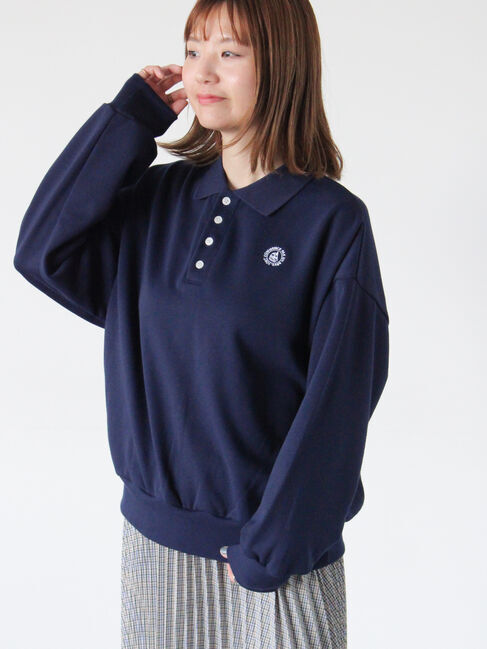 Lugnoncure「ポロ裏毛プルオーバー《2025spring catalog item》」|Tシャツ・カットソー|ネイビー