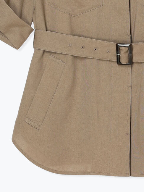 Te chichi「リネンMIXサファリシャツ《2025summer catalog item》」|シャツ・ブラウス|