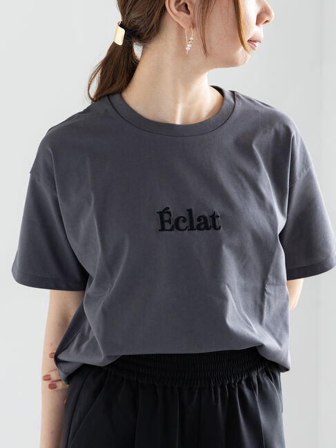 Te chichi「ウレタン刺繍Tシャツ」|Tシャツ・カットソー|チャコールグレー