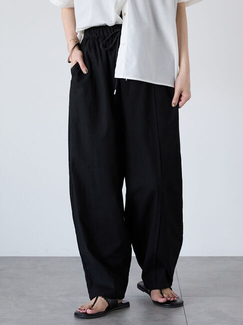 Lugnoncure「コットンカーブパンツ」|その他|ブラック