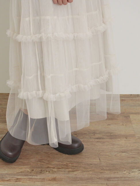 Samansa Mos2「チュールフリルスカート」|スカート|