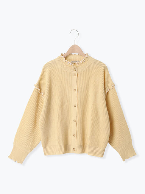 Samansa Mos2「配色メロー畦編みニットカーディガン」|カーディガン|