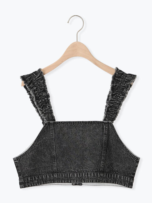 Samansa Mos2「デニム/ツイルマルチWAYフリルビスチェ」|ダウンベスト・ベスト|