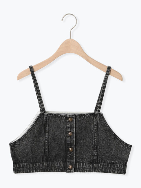 Samansa Mos2「デニム/ツイルマルチWAYフリルビスチェ」|ダウンベスト・ベスト|