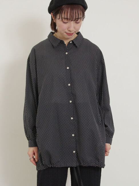 Samansa Mos2「裾ドロストチュニック」|シャツ・ブラウス|