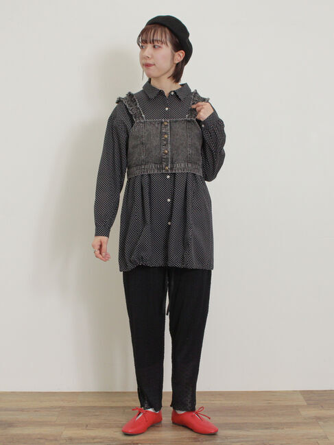 Samansa Mos2「裾ドロストチュニック」|シャツ・ブラウス|