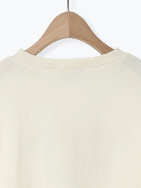 Samansa Mos2「袖口フリルメロウロゴプリントロンT」|Tシャツ・カットソー|