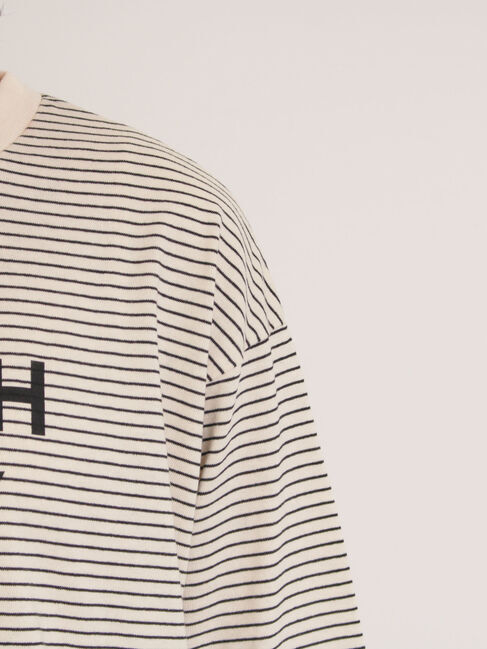 Samansa Mos2「袖口フリルメロウロゴプリントロンT」|Tシャツ・カットソー|