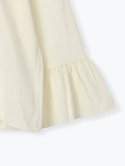 Samansa Mos2「袖口フリルメロウロゴプリントロンT」|Tシャツ・カットソー|