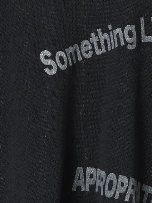 Samansa Mos2「ランダムロゴプリント前後2WAYニット」|カーディガン|