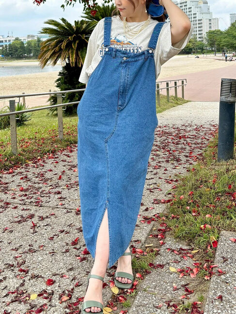 SM2「アシメサロペットジャンスカ」|ワンピース|ネイビー