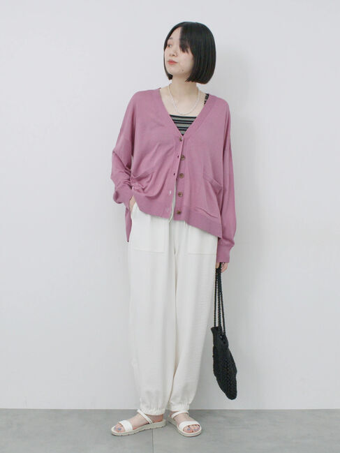 Samansa Mos2 blue「マルチボーダータンク」|Tシャツ・カットソー|