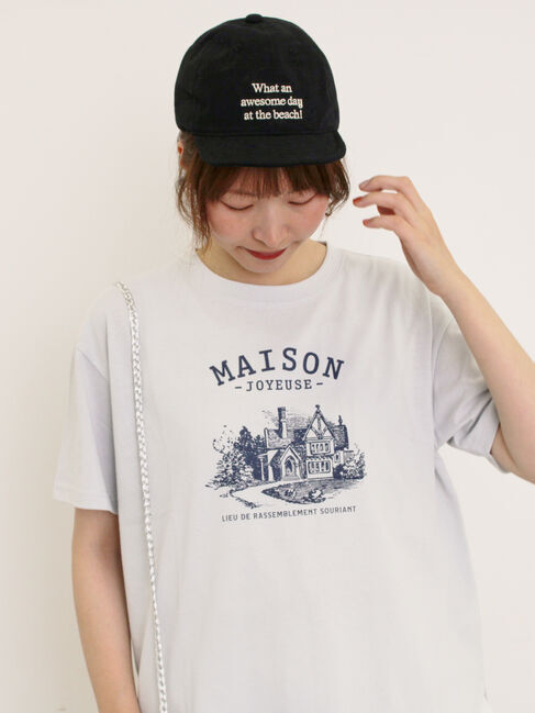Samansa Mos2「建物プリントTシャツ」|Tシャツ・カットソー|
