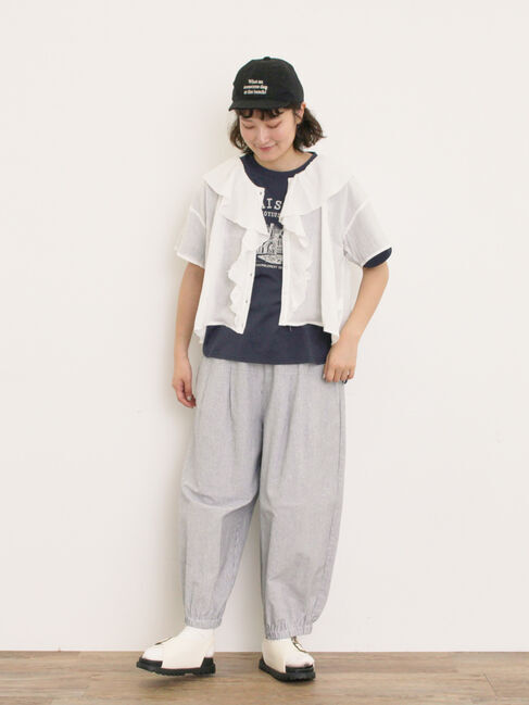 Samansa Mos2「建物プリントTシャツ」|Tシャツ・カットソー|