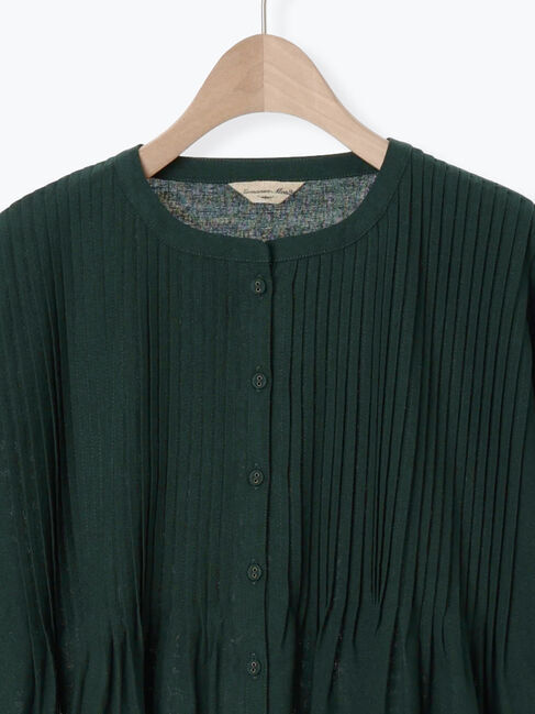 Samansa Mos2「【S/Mサイズ】綿麻/デニムピンタックワンピース」|ワンピース|