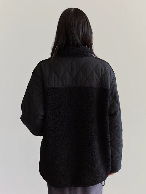 Samansa Mos2 blue「スタンドボアキルトジャケット」|その他|