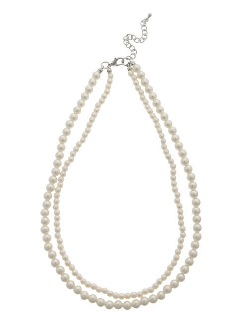 Samansa Mos2「2連パールネックレス」|ネックレス|オフホワイト