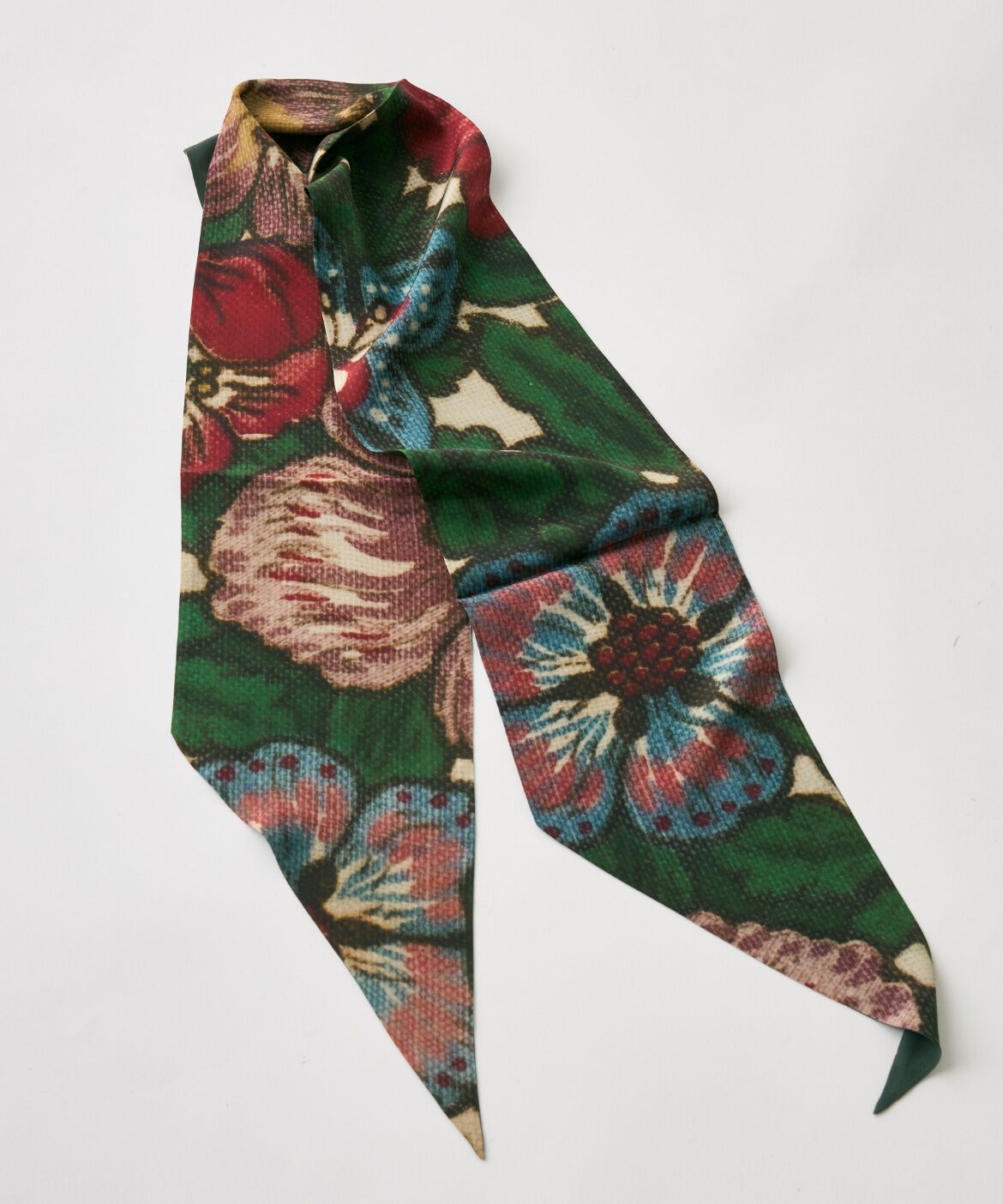 INED「《SUPERIOR CLOSET》Slim Bordeaux Green Scarf《Tapis Noir》」|バンダナ・スカーフ|