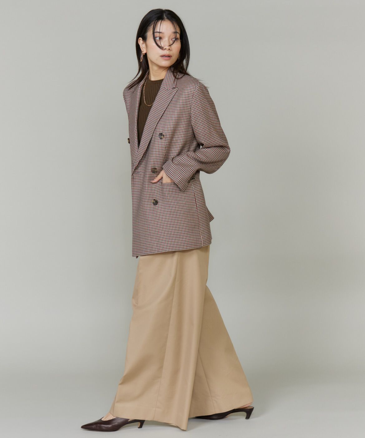 INED「《三尋木奈保コラボ・Oggi11月号掲載商品》大人ワイドチノパンツ」|チノ|