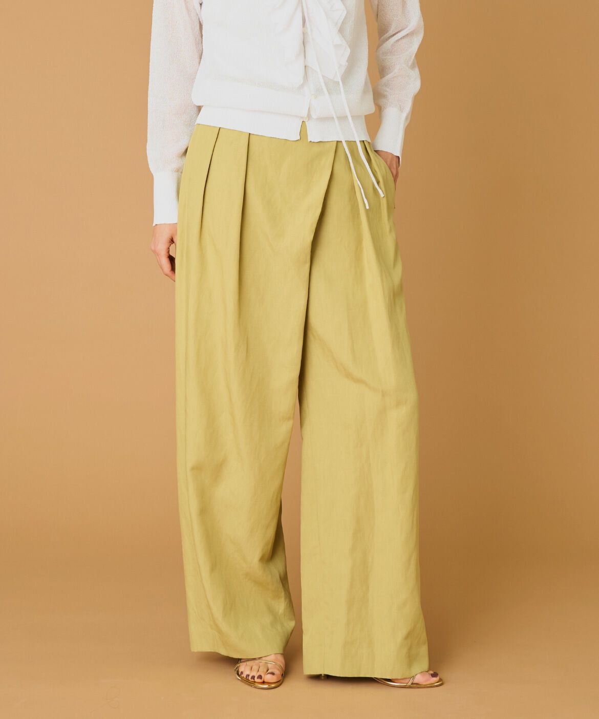 la veille by SUPERIOR CLOSET「ラップパンツ　」|スラックス|キミドリ1