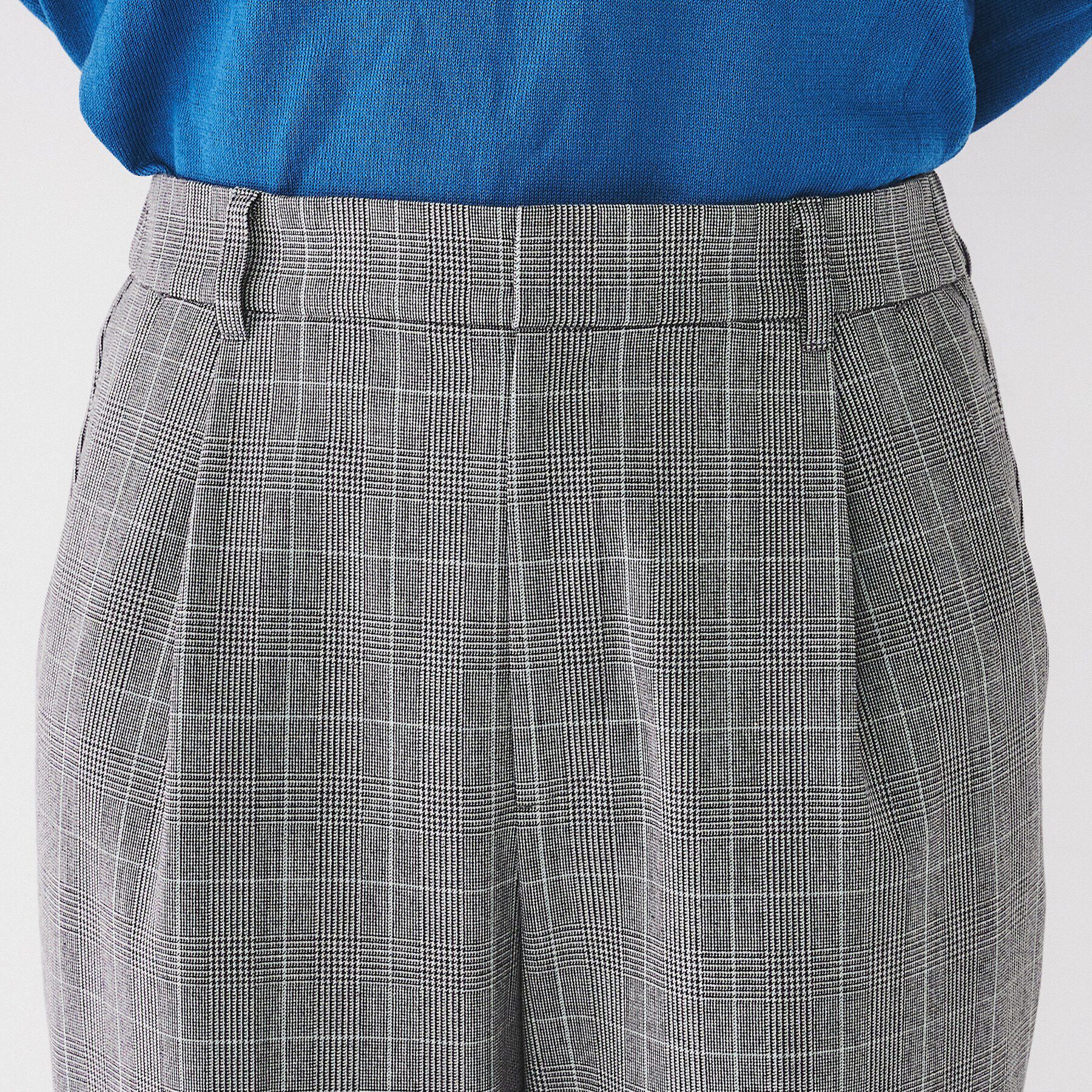 UNTITLED「【ストレッチ/後ろウエストゴム】タックテーパードパンツ」|その他|