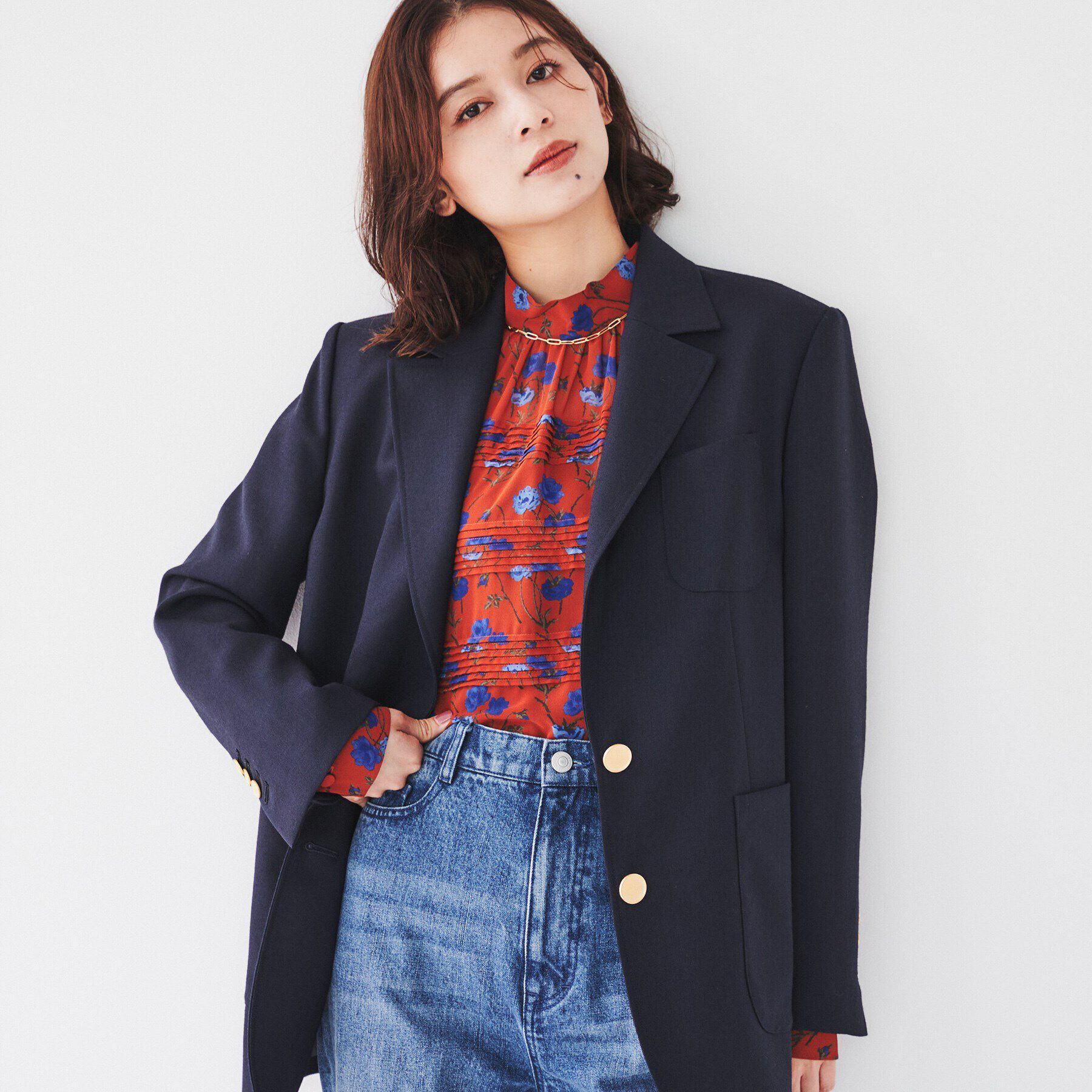 UNTITLED「【紺ブレ/セットアップ可能/テーラード】オックスブレザー」|テーラードジャケット|