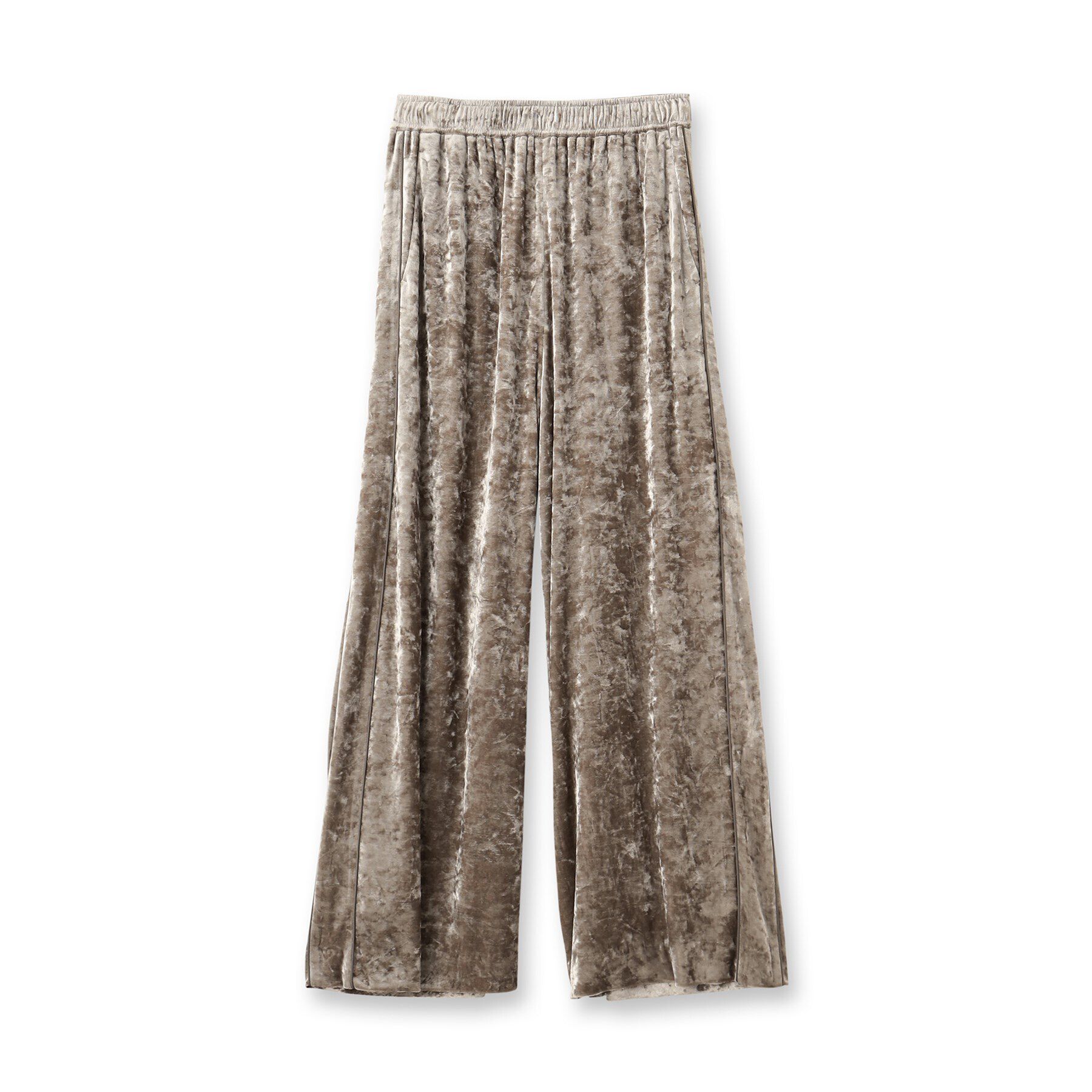 UNTITLED「【ウエストゴム/洗える】クラッシュベロア ワイドパンツ」|その他|