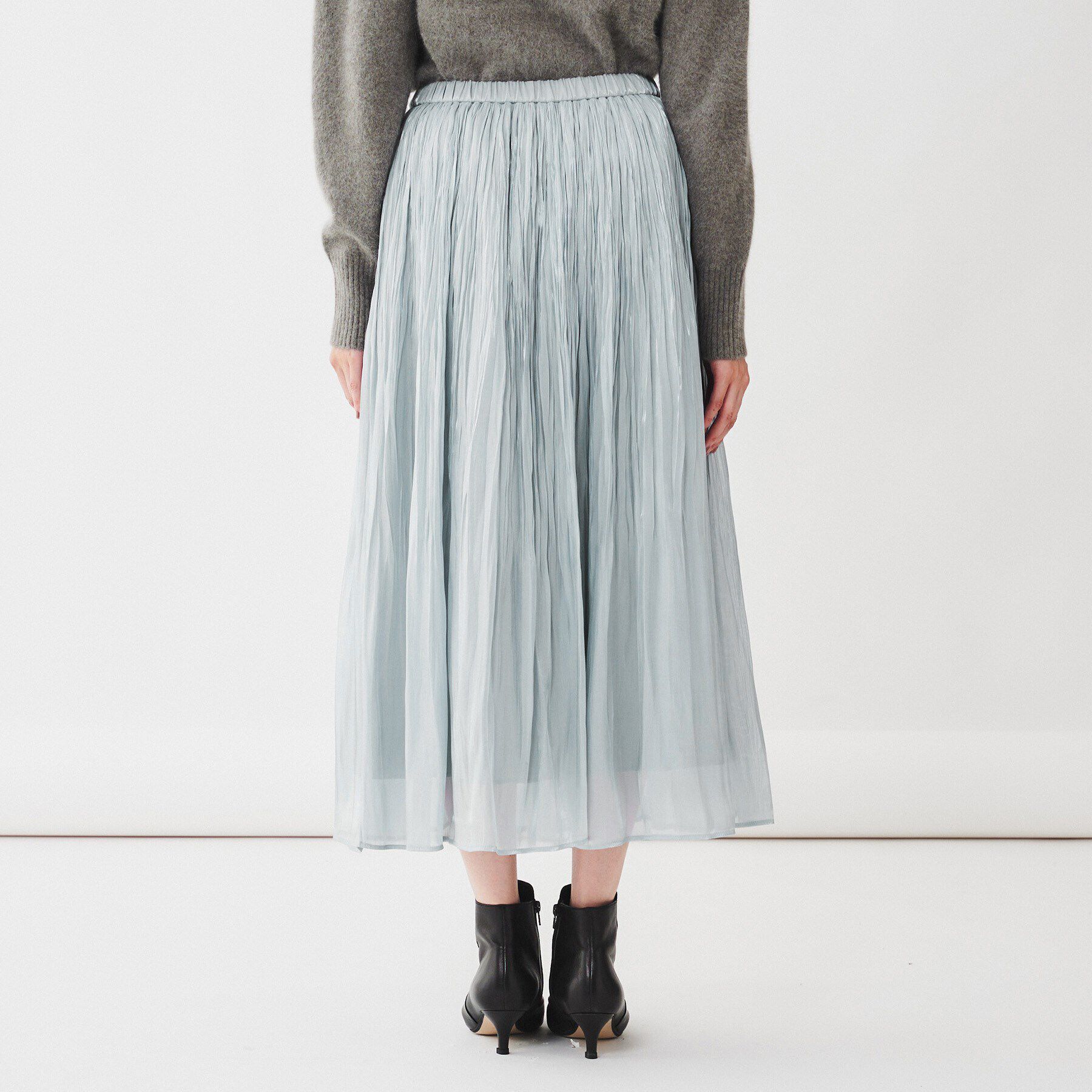 UNTITLED「【ウエストゴム/洗える】シアープリーツスカート」|スカート|