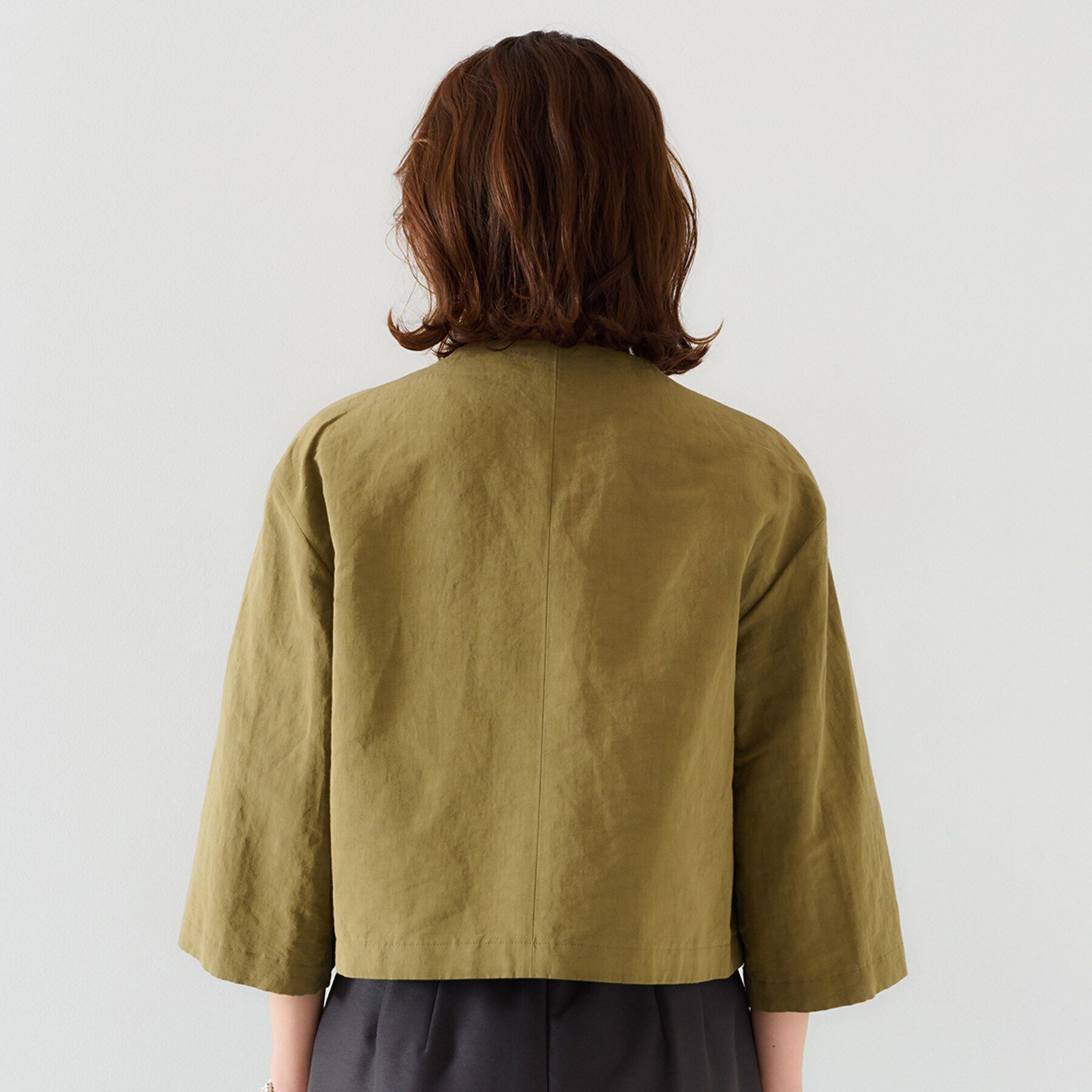 UNTITLED「【トレンド/七分袖】タイプライター ノーカラージャケット」|ノーカラージャケット|