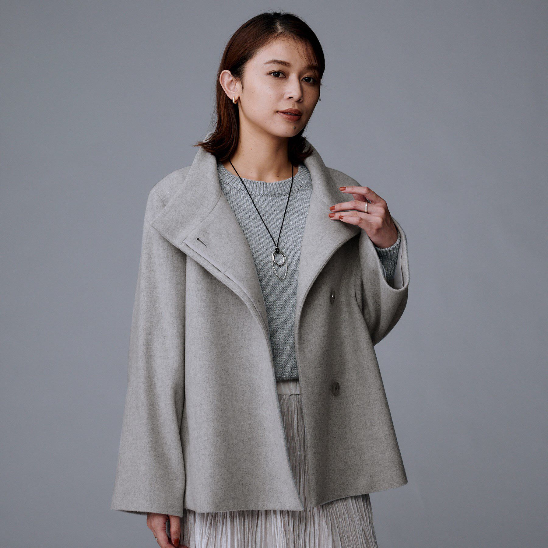 UNTITLED「【着回しが効く／オンオフアウター】ウールショートコート」|その他|