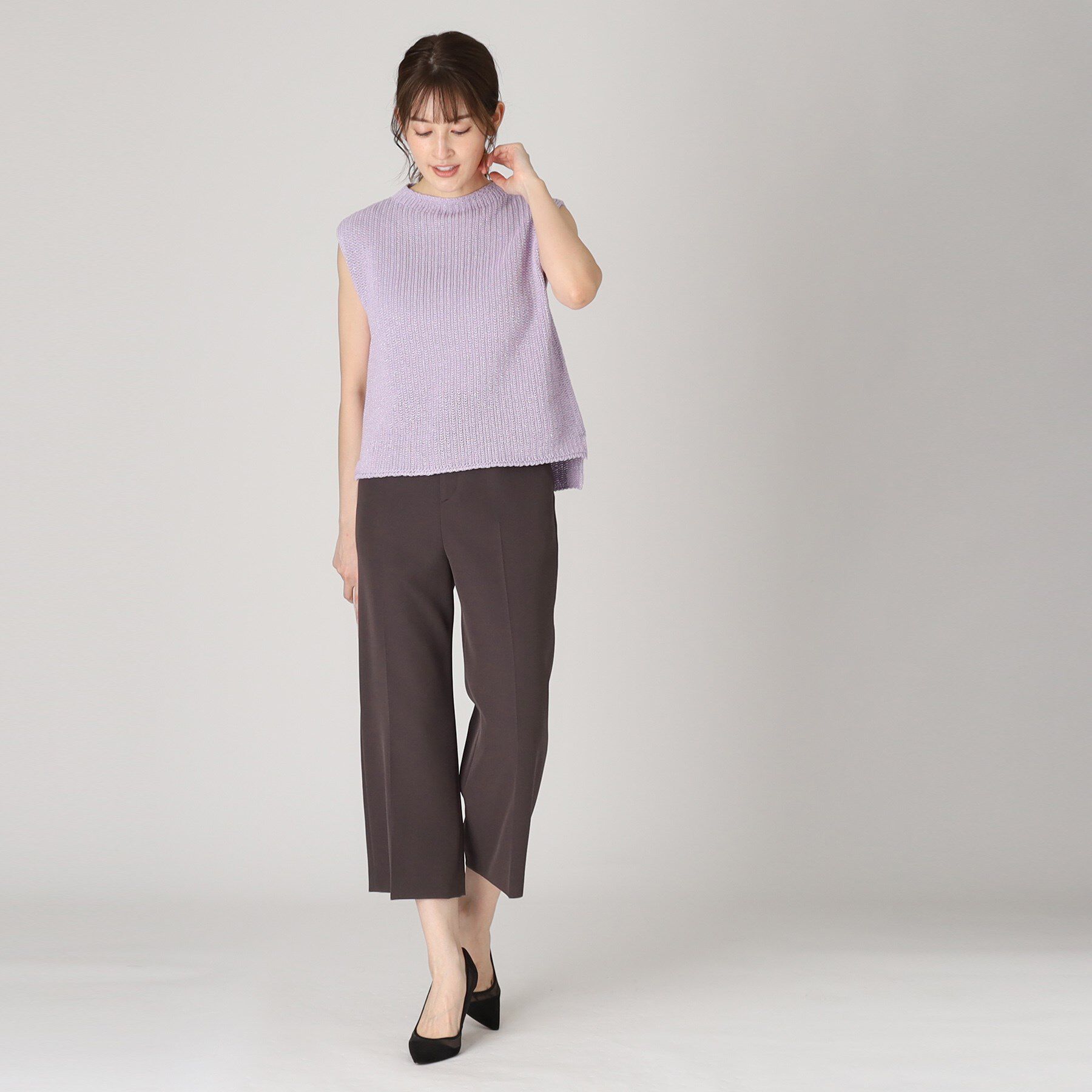 COUP DE CHANCE「【洗える／日本製／ラメ混】ニットベスト」|ニット・セーター|