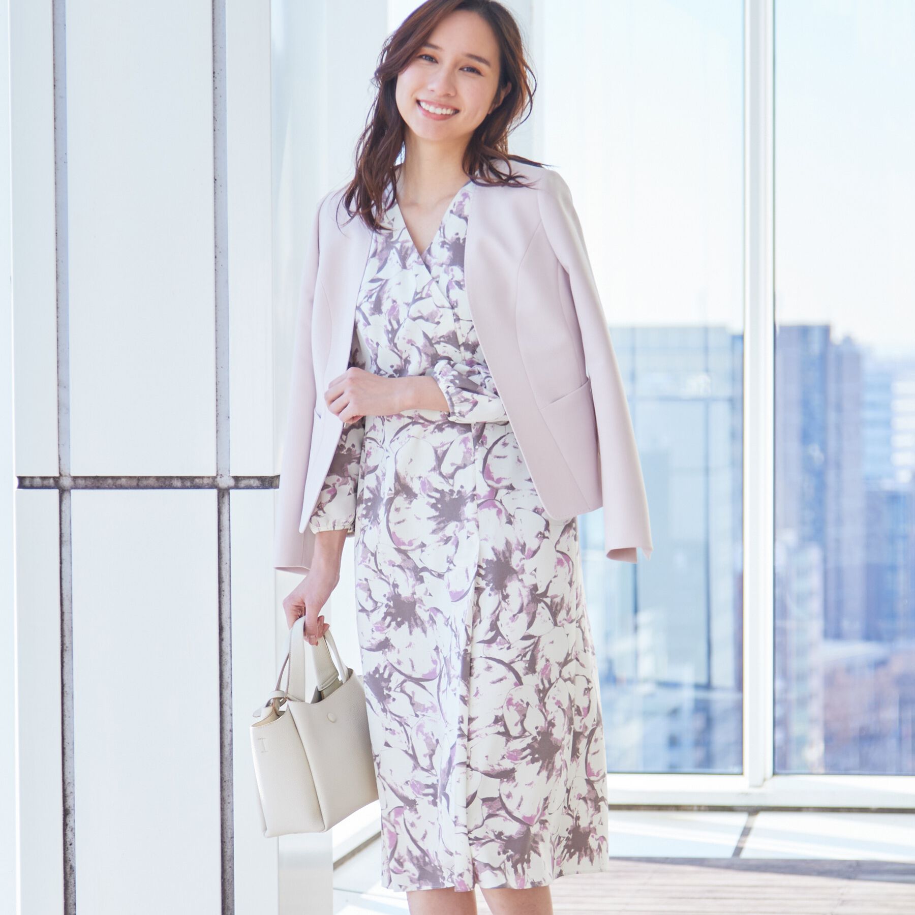 COUP DE CHANCE「【洗える／日本製】カラーレスジャケット」|ノーカラージャケット|