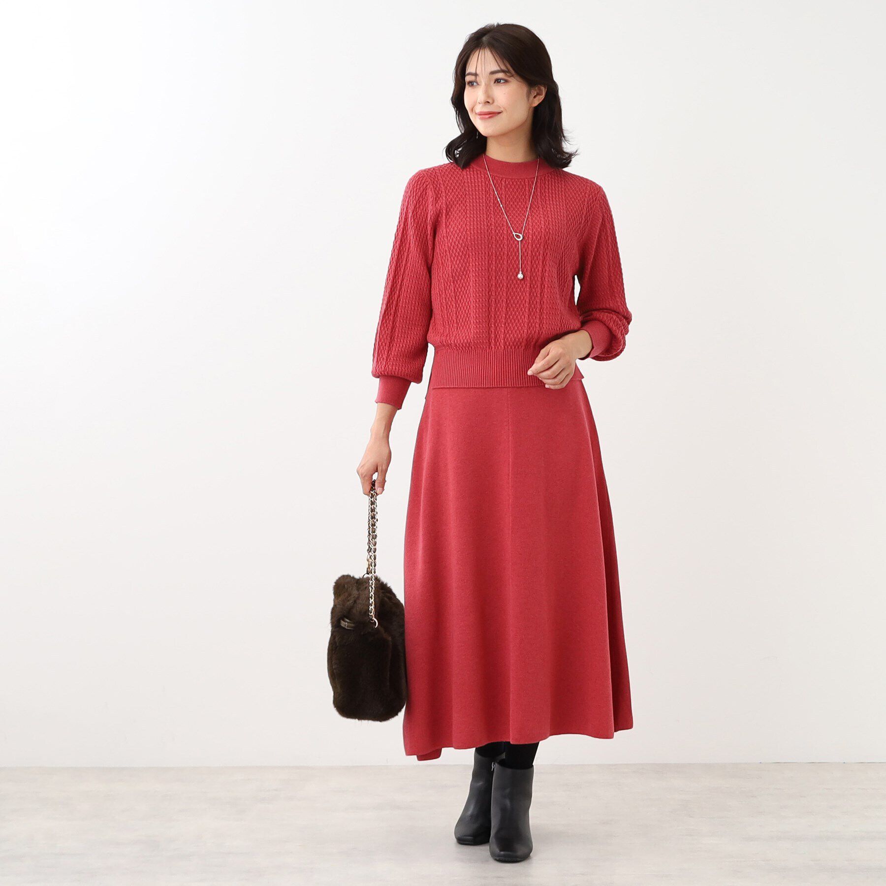 Reflect「【WEB限定カラーあり／洗える／セットアップ可】ジャカードニットスカート」|スカート|