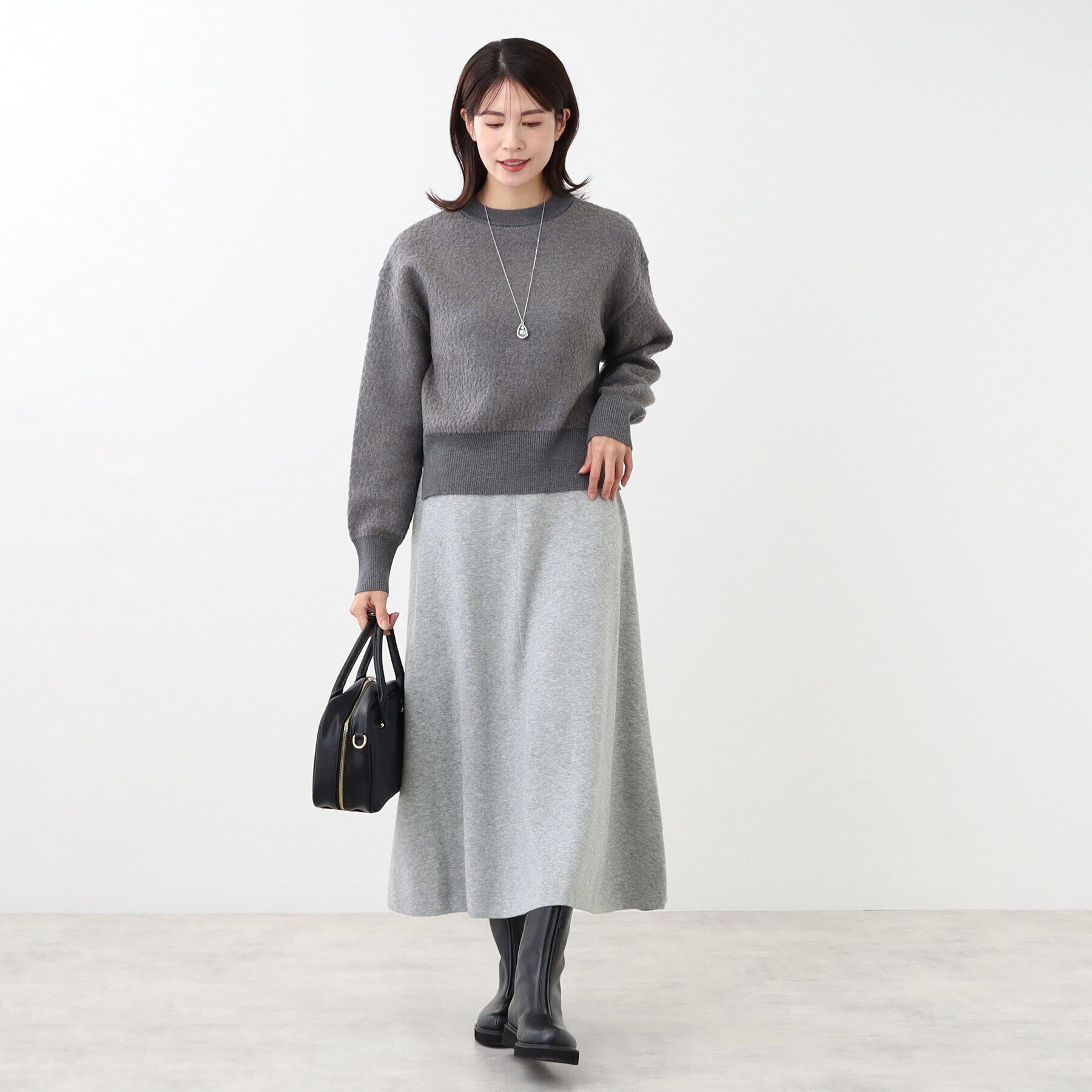 Reflect「【WEB限定カラーあり／洗える／セットアップ可】ジャカードニットスカート」|スカート|