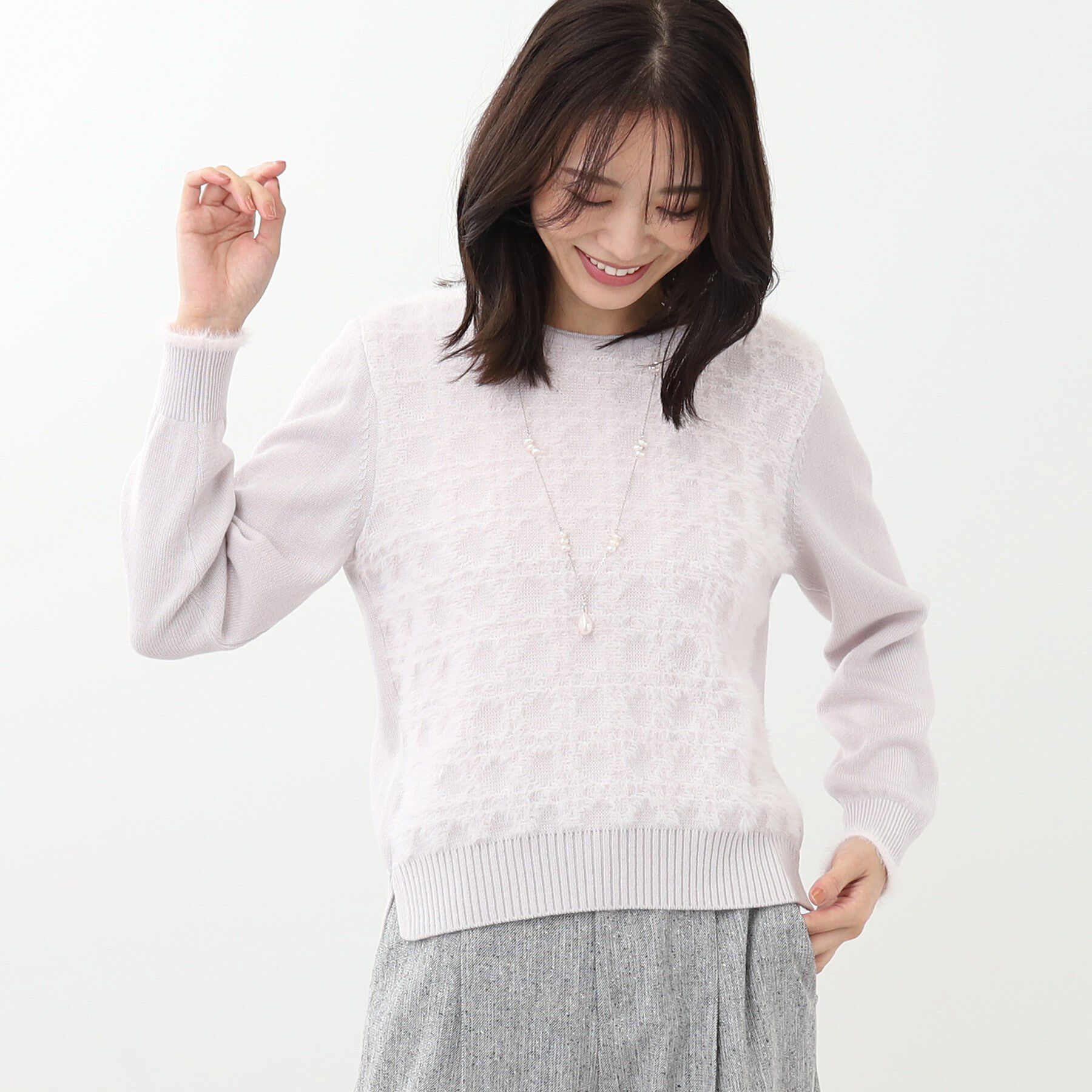 Reflect「【WEB限定カラーあり／手洗い可】フェザーヤーンニット」|ニット・セーター|