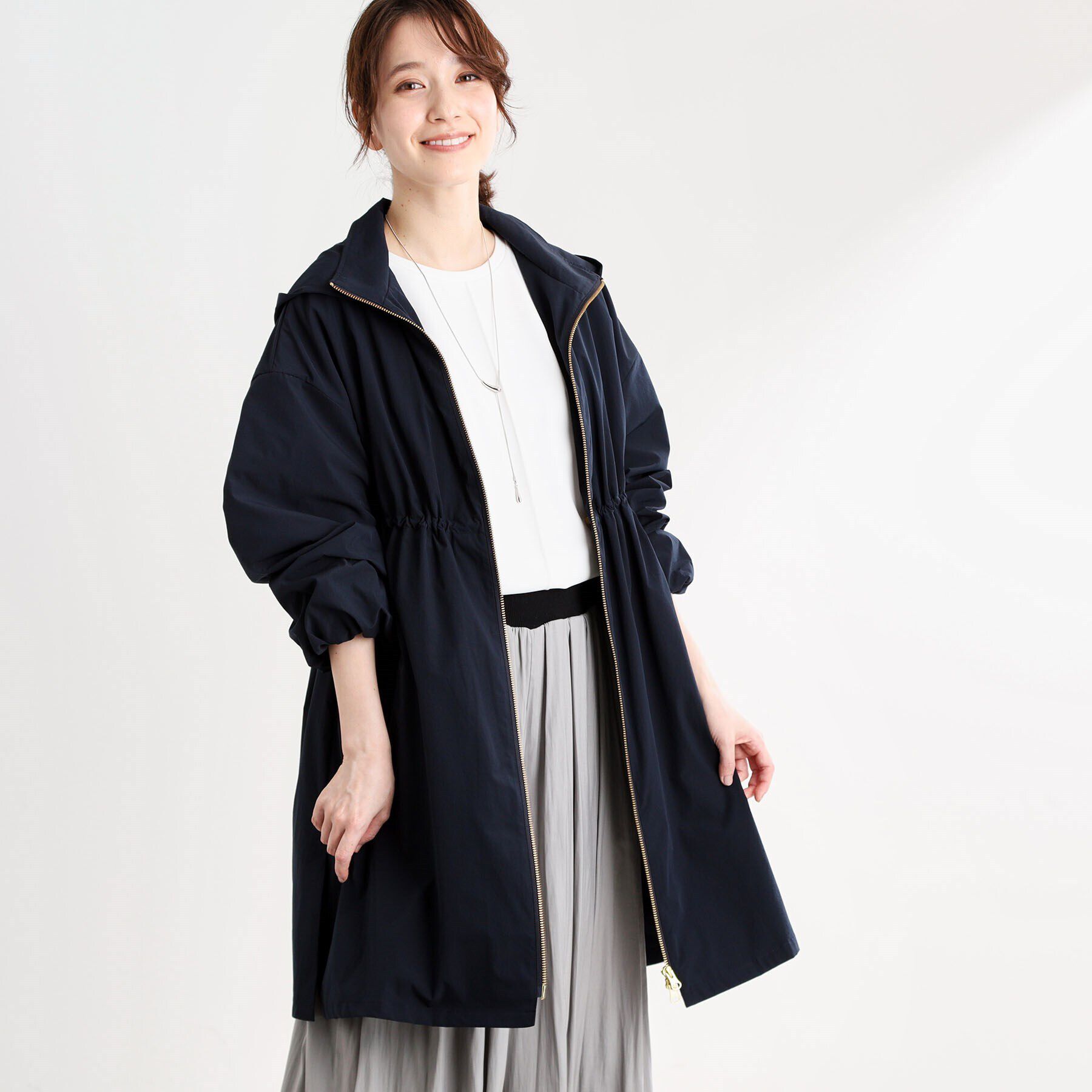 Reflect「【夏SALE／E‐QUALITY／洗える】ロング丈ライティカジュアルコート」|その他|ネイビー(094)