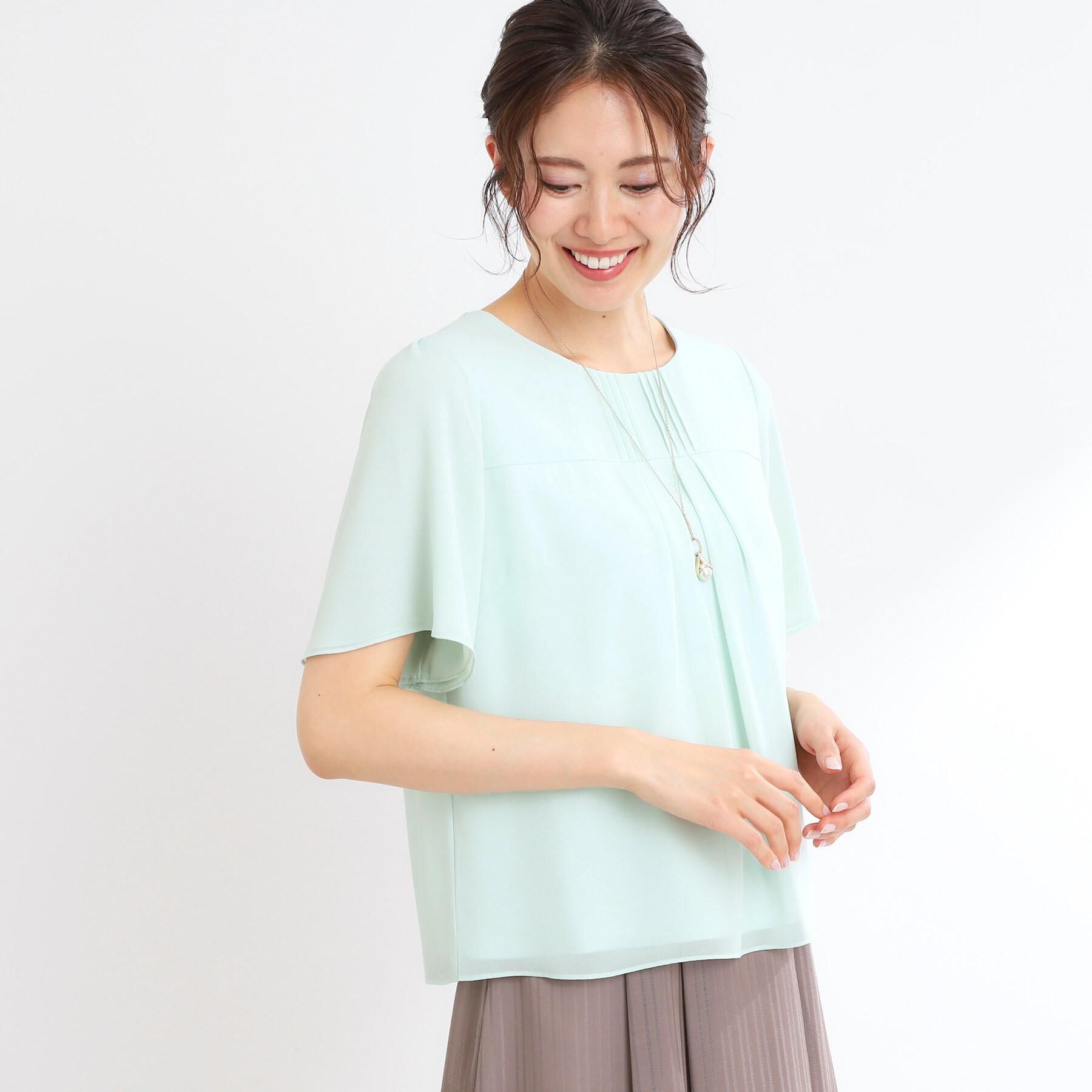 Reflect「【マシンウォッシュ可】横切替ピンタックデザインブラウス」|シャツ・ブラウス|