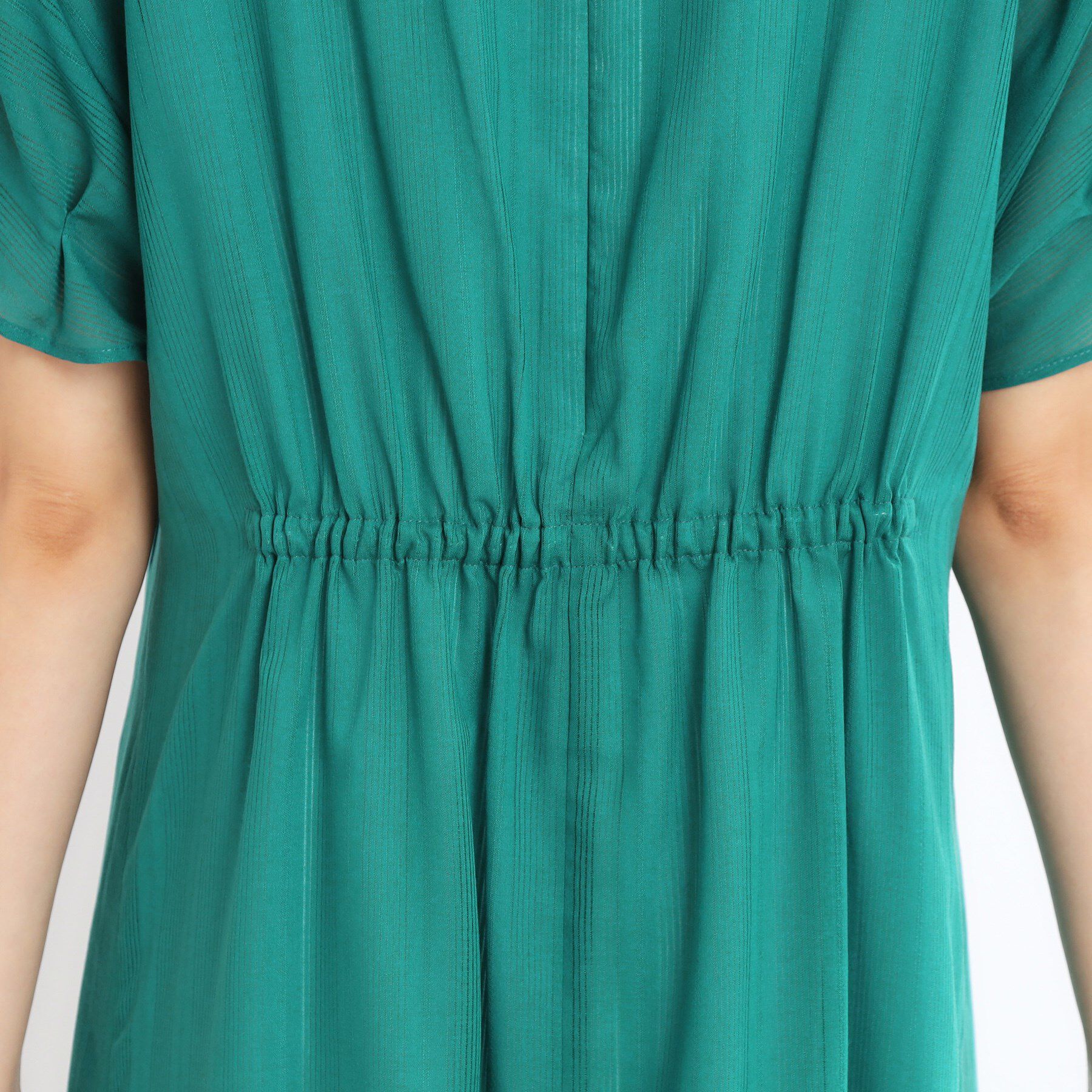 Reflect「【夏SALE／一枚で決まる◎／手洗い可】シアーストライプソフトAラインワンピース」|ワンピース|