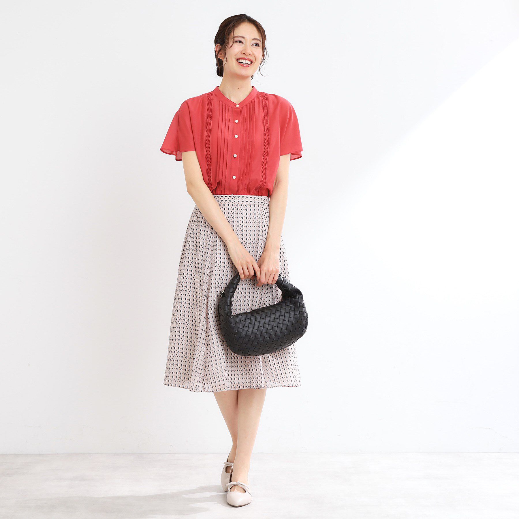 Reflect「【選べる7色◎／手洗い可】フロントピンタックデザインブラウス」|シャツ・ブラウス|