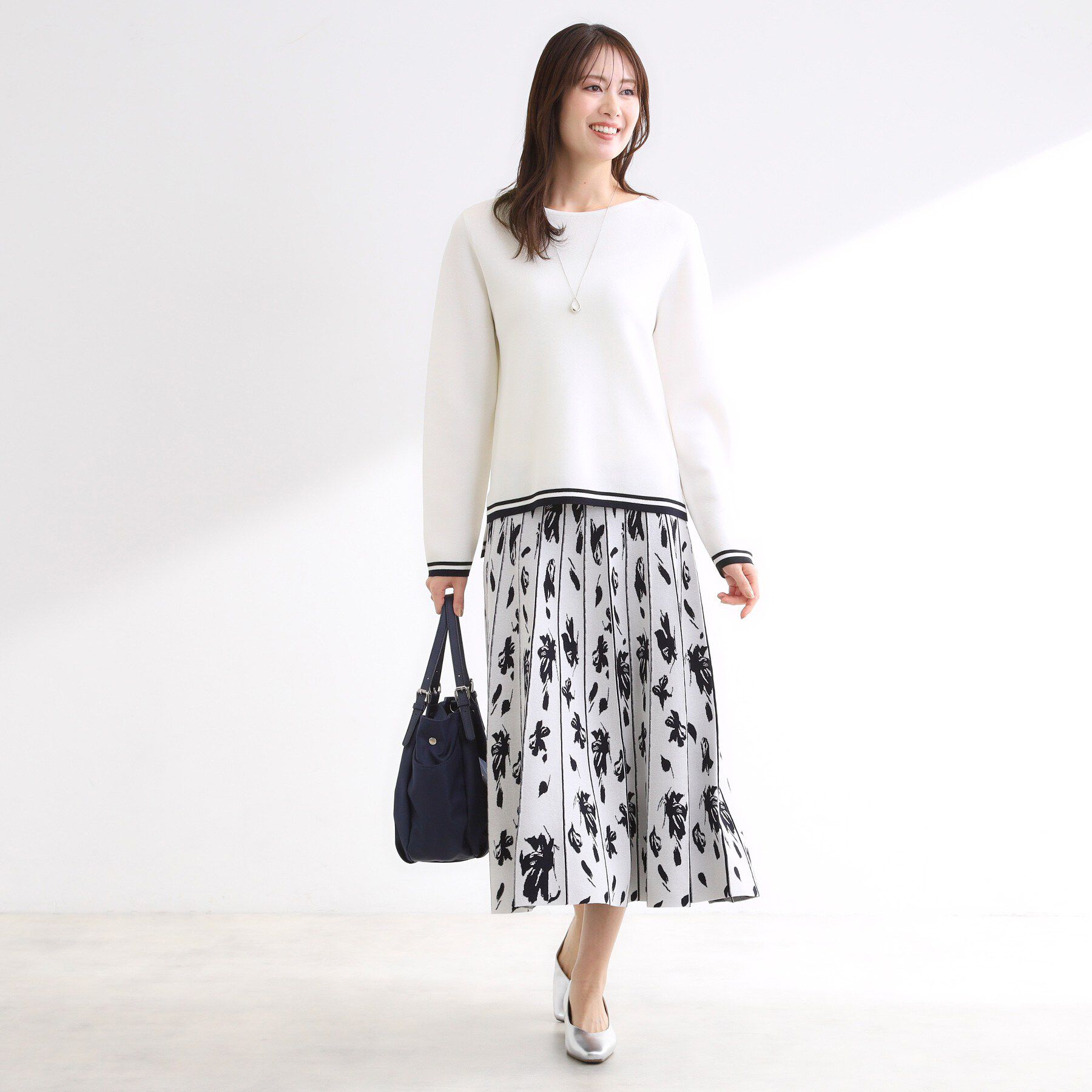 Reflect「【セットアップ可】ダブルジャカードニットプルオーバー」|ニット・セーター|