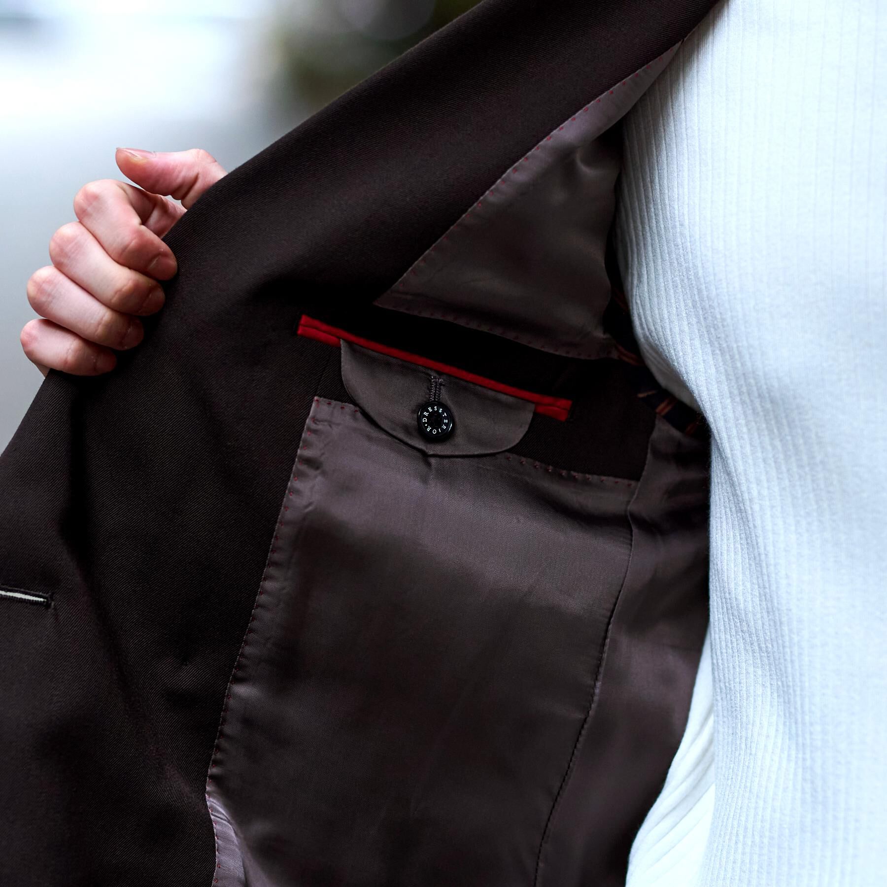 DRESSTERIOR「【セットアップ可】ブラウンツイル ダブルジャケット」|テーラードジャケット|