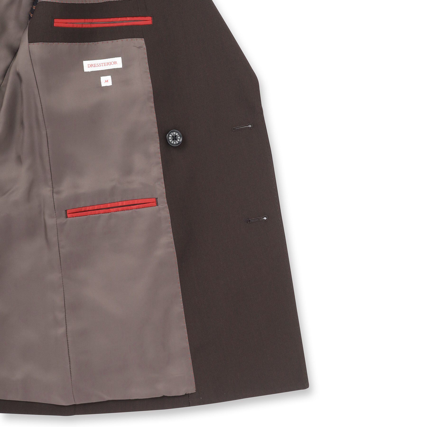 DRESSTERIOR「【セットアップ可】ブラウンツイル ダブルジャケット」|テーラードジャケット|