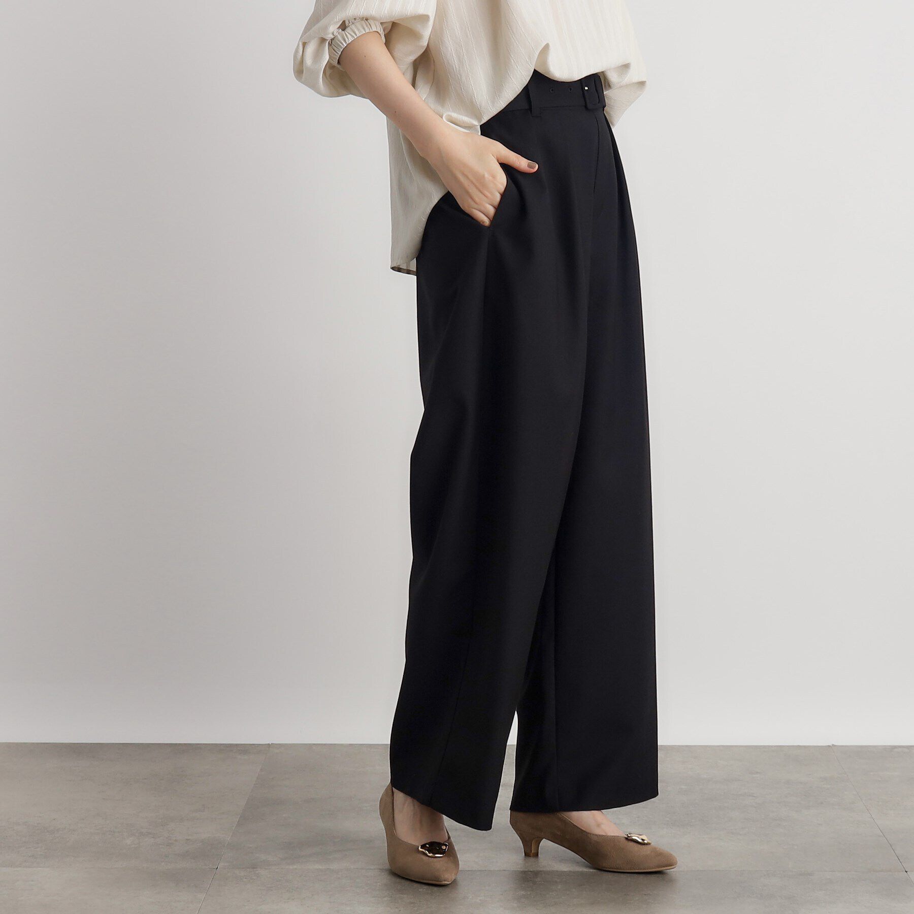 grove「くるみバックルワイドパンツ」|その他|