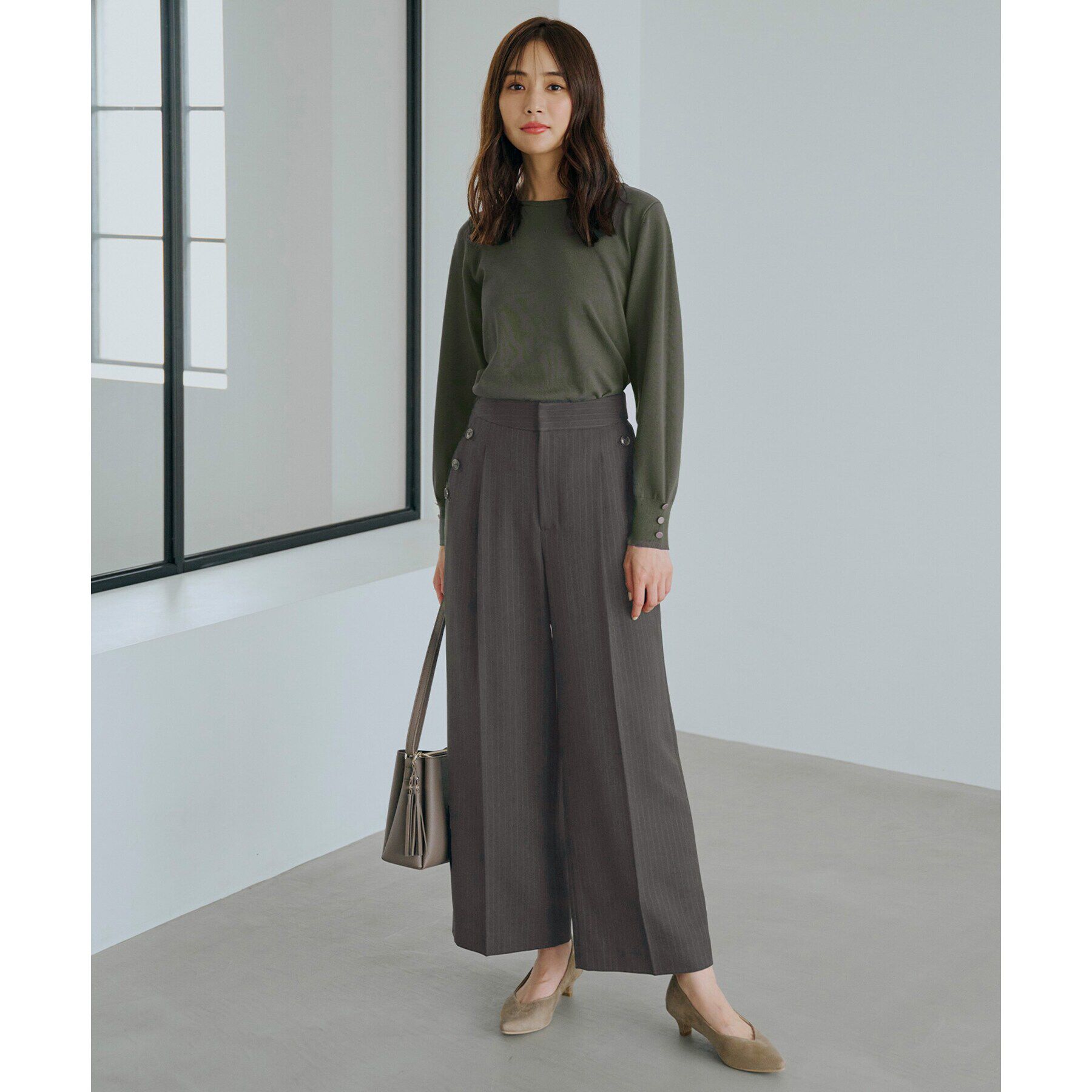 grove「ドビーストライプマリンワイドパンツ」|その他|