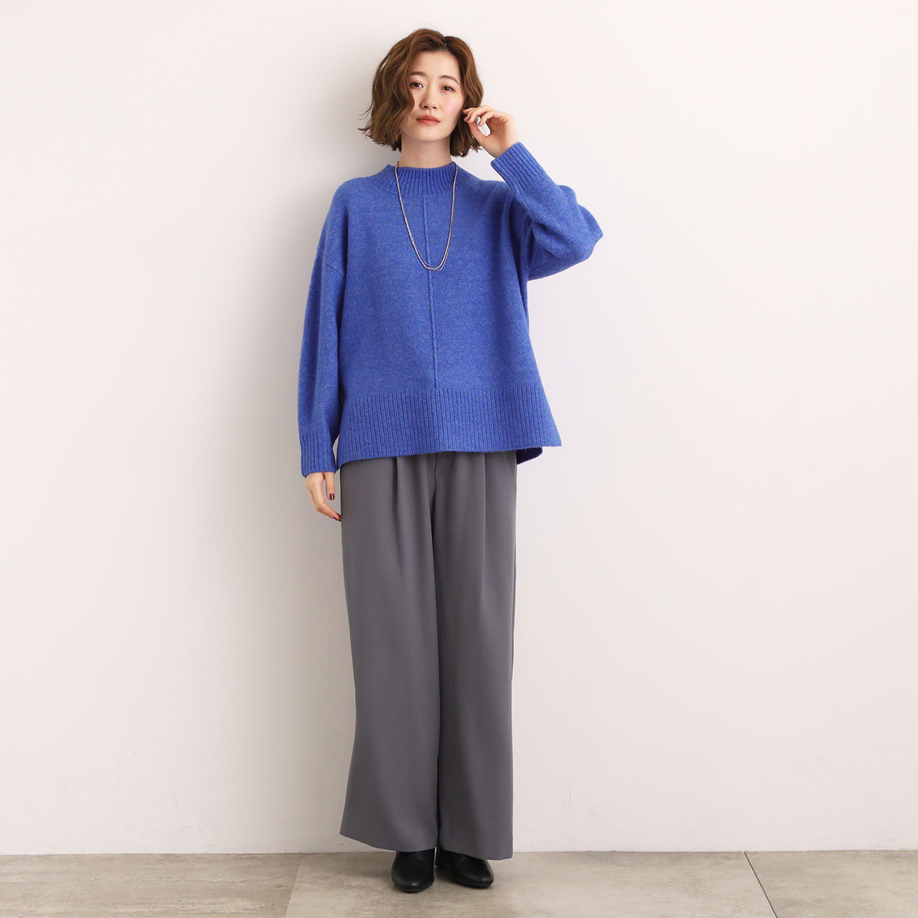 grove「【洗える】ふんわりウール混オーバーサイズニット」|ニット・セーター|