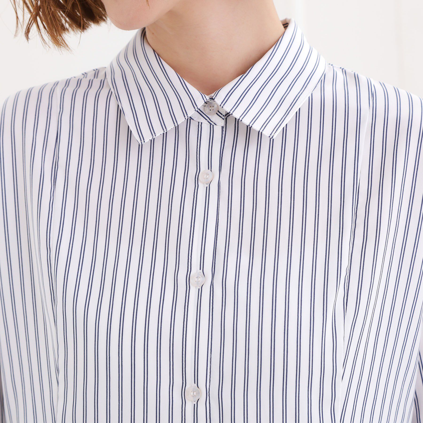 grove「【体型カバー】一枚でもレイヤードでも、ペプラムフレアシャツ」|シャツ・ブラウス|