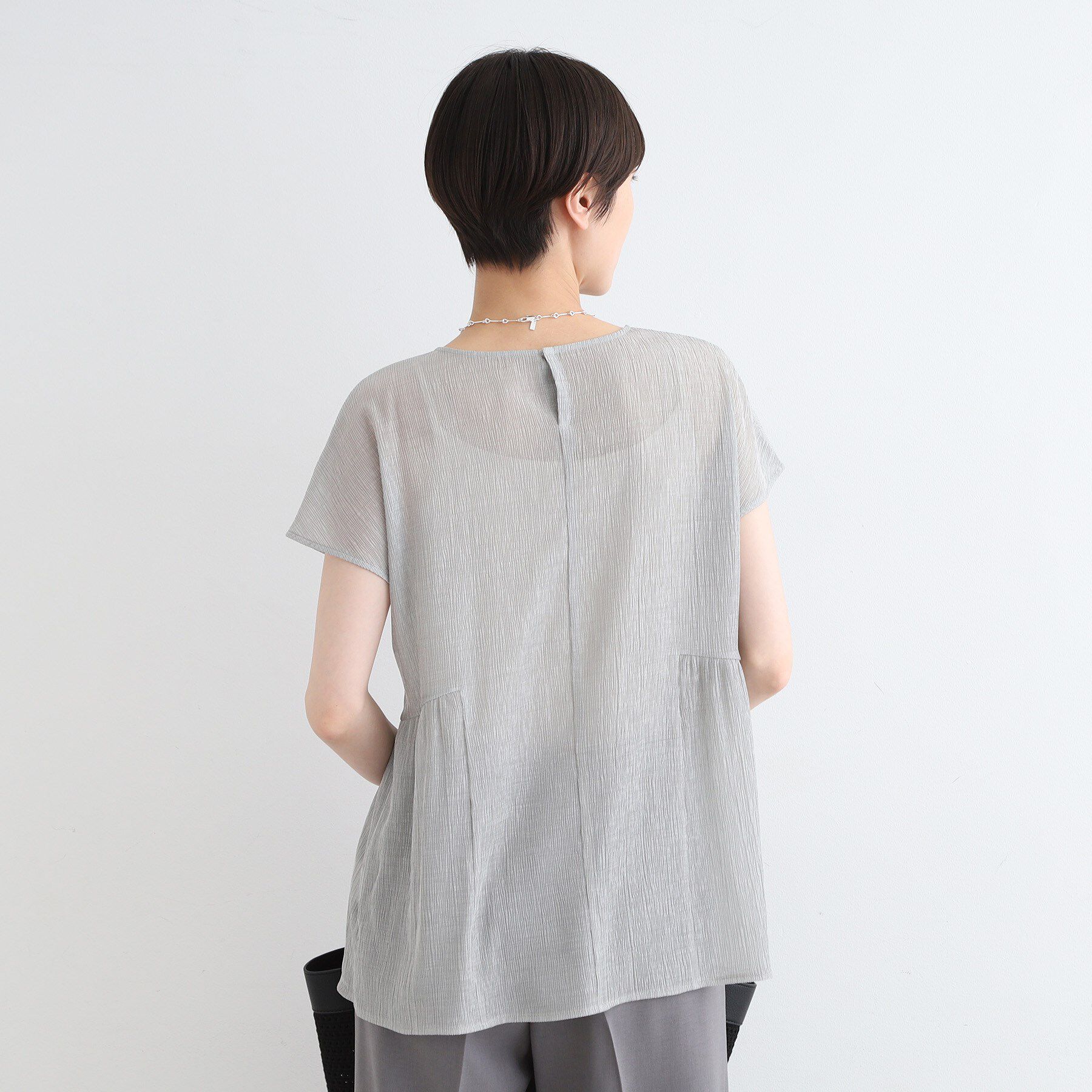 INDIVI「【洗える】ペプラム風デザインきれいめカットソー」|Tシャツ・カットソー|