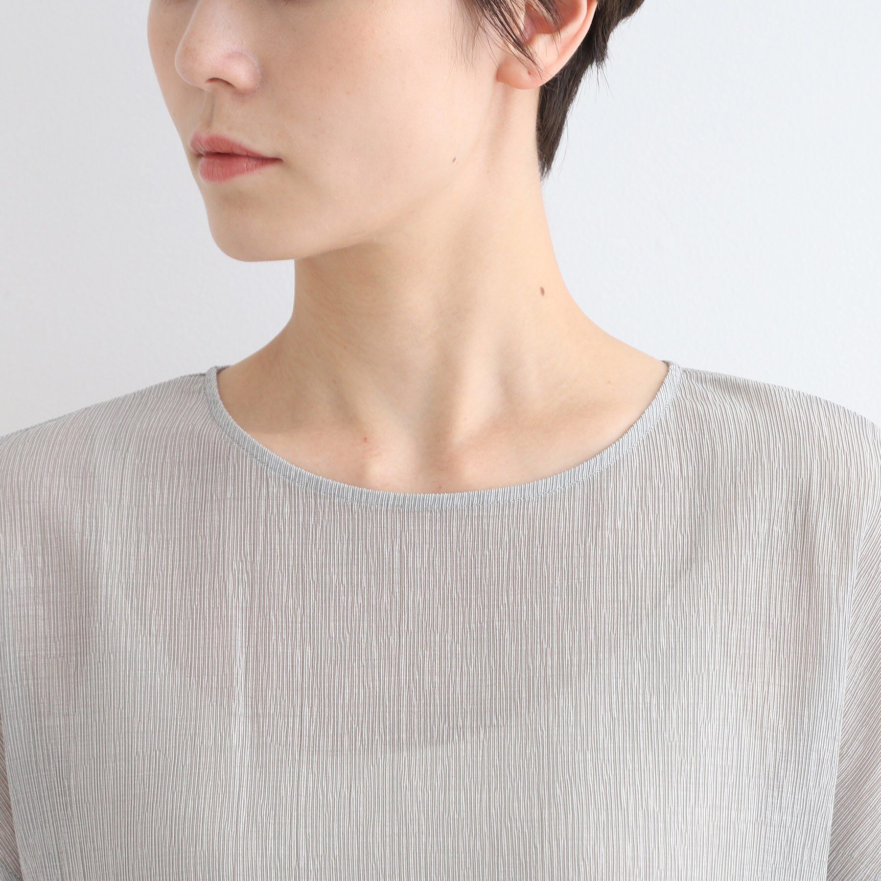 INDIVI「【洗える】ペプラム風デザインきれいめカットソー」|Tシャツ・カットソー|