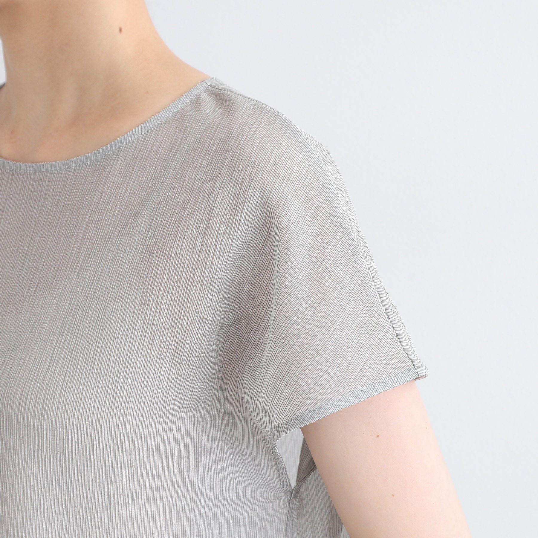 INDIVI「【洗える】ペプラム風デザインきれいめカットソー」|Tシャツ・カットソー|