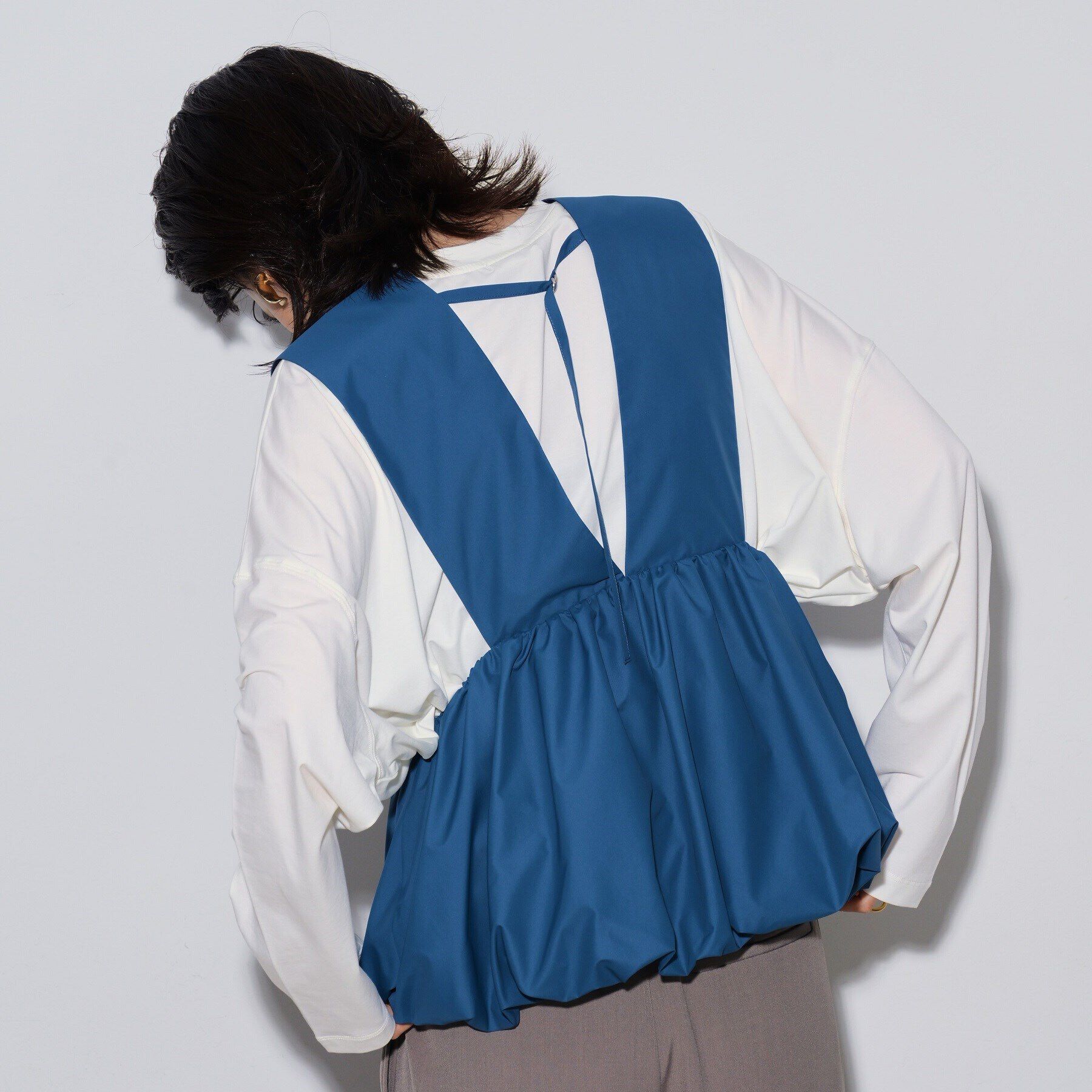 GALLEST「バルーンビスチェ」|シャツ・ブラウス|ﾌﾞﾙｰｸﾞﾘｰﾝ(097)